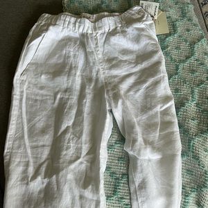 White linen pants